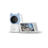 Xenon Smart 3MP 5" LCD Monitör Mobil Kontrol Ninni Çalan Hareket Algılama Gece Görüş Bebek Kamerası Mavi