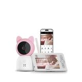 Xenon Smart 3mp 5"" Lcd Monitör Ve Mobil Kontrollü Ninni Ve Hareket Algılama Gece Görüşlü Bebek Kamerası X7202 - Pembe