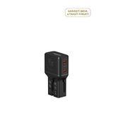Xenon Smart 45w Gan Hızlı Şarj Özellikli 2x Usb-c Pd Pps Priz Dönüştürücü Seyahat Adaptörü X6409 - Siyah