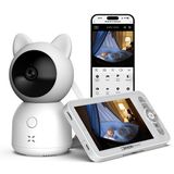 Xenon Smart Akıllı Bebek Kamerası Dijital 5'' LCD Monitörlü Sıcaklık ve Nem Ölçen Ninni Çalan Bebek İzleme Monitörü X7202