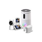 Xenon Smart Akıllı Bebek Kamerası Hava Temizleyici Beyaz Gürültü Pış Pış Sesi Uyku Arkadaşı ve RGB Ampul Seti