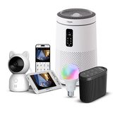 Xenon Smart Akıllı Bebek Kamerası Hava Temizleyici Siyah Gürültü Pış Pış Sesi Uyku Arkadaşı ve RGB Ampul Seti