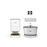Xenon Smart Akıllı Çelik Hazneli Mama Kabı Akıllı Otomatik Bataryalı Su Pınarı ve Filtre 3'lü Pet Seti
