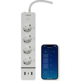 Xenon Smart Akıllı Çoklu 4'lü Priz Wi-Fi 2 Usb-A ve 1 Usb-C Portlu 7in1 Sesli Komut Özellikli Mobil Uygulama Kontrollü X7087 - Beyaz - 1 Adet