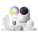 Xenon Smart Akıllı Ev Güvenlik Kamerası, RGB Ampul, Wi-Fi Hareket Sensörü ve Kapı/Pencere Sensörü Ev Seti