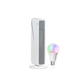 Xenon Smart Akıllı Fanlı Isıtıcı Cihazı Devrilme Korumalı Ultra Sessiz Ptc Seramik Heater Ve Rgb Ampul Seti Gri