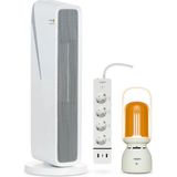 Xenon Smart Akıllı Fanlı Isıtıcı Wi-Fi Isıtma Cihazı Ultra Sessiz Ptc Seramik Heater Çoklu Priz ve Taşınabilir Lamba Seti - 2000 W