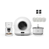 Xenon Smart Akıllı Kameralı Kedi Tuvaleti Çelik Kaseli 4 LT Mama Kabı Akıllı Su Pınarı ve Filtre 4'lü Pet Seti