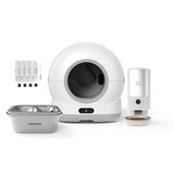 Xenon Smart Akıllı Kameralı Kedi Tuvaleti Çelik Kaseli 5 LT Mama Kabı Çelik Su Pınarı ve Filtre 4'lü Pet Seti