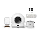 Xenon Smart Akıllı Kameralı Kedi Tuvaleti Çelik Kaseli Mama Kabı Akıllı Su Pınarı ve Filtre 4'lü Pet Seti