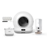 Xenon Smart Akıllı Kamerasız Kedi Tuvaleti Çelik Kase 5 LT Mama Kabı Bataryalı Su Pınarı ve Filtre 4'lü Pet Seti