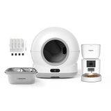 Xenon Smart Akıllı Kamerasız Kedi Tuvaleti Çelik Kaseli 4 LT Mama Kabı Çelik Su Pınarı ve Filtre 4'lü Pet Seti