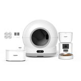 Xenon Smart Akıllı Kamerasız Kedi Tuvaleti Çelik Kaseli 4 LT Mama Kabı Led Su Pınarı ve Filtre 4'lü Pet Seti