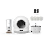 Xenon Smart Akıllı Kamerasız Kedi Tuvaleti Çelik Kaseli 5 LT Mama Kabı Akıllı Su Pınarı ve Filtre 4'lü Pet Seti