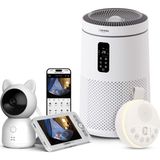 Xenon Smart Akıllı Monitörlü Bebek Kamerası ve Beyaz Gürültü Rahatlatıcı Ses Radyasyon İçermeyen Bebek Uyku Arkadaşı ve Hava Temizleyici Seti