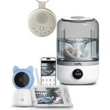 Xenon Smart Akıllı Monitörlü Bebek Kamerası ve Şarjlı Mini Çamaşır Makinesi Beyaz Gürültü Uyku Arkadaşı 3'lü Set - Mavi