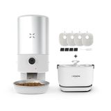 Xenon Smart Akıllı Otomatik Çelik Kedi Köpek Mama Kabı Besleme Kasesi Otomatik Bataryalı Şarjlı Sensörlü Su Pınarı Sebili ve Yedek Filtre 3'lü Pet Ürünleri Başlangıç Seti