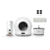 Xenon Smart Akıllı Otomatik Kamerasız Kedi Tuvaleti Paslanmaz Çelik Kaseli 5Lt Mama Kabı Akıllı Bataryalı Su Pınarı Ve Filtre 4'Lü Pet Seti