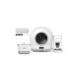 Xenon Smart Akıllı Otomatik Kedi Tuvaleti Kameralı, Beyaz Mama Kabı ve Bataryalı Su Pınarı 4'lü Pet Ürünleri Set