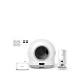 Xenon Smart Akıllı Otomatik Kedi Tuvaleti Kameralı, Beyaz Mama Kabı ve Çelik Su Pınarı 4'lü Pet Ürünleri Seti