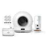 Xenon Smart Akıllı Otomatik Kedi Tuvaleti (Kameralı) Çelik Köpek Mama Kabı Besleme Kasesi (Kameralı) Su Sebili Pınarı ve Yedek Filtre (4 Adet) Evcil Hayvan 4'lü Pet Ürünleri Başlangıç Seti