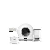 Xenon Smart Akıllı Otomatik Kedi Tuvaleti Kameralı Mama Kabı Ve Bataryalı Su Pınarı 4'lü Pet Ürünleri Seti - Beyaz