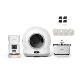 Xenon Smart Akıllı Otomatik Kedi Tuvaleti (Kamerasız) Hareket Algılamalı Köpek Mama Kabı (Kameralı) Şarjlı Bataryalı Su Pınarı Sebili ve Filtre (4 Adet) Evcil Hayvan 4'lü Pet Ürünleri Başlangıç Seti