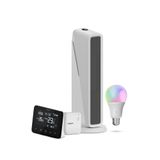 Xenon Smart Akıllı Turbo Fanlı Isıtıcı İç Mekan Wi-Fi Isıtma Cihazı Mobil Uygulama Denetimli Ultra Sessiz PTC Seramik Space Heater Sıcaklık Modülü Termostat ve RGB Ampul Seti