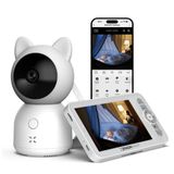 Xenon Smart Bebek Kamerası 3MP 5 Inch Monitör, Mobil Takip, Ağlama Algılama, 360° Gece Görüş, RGB Lambalı (X7202)