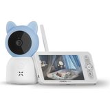 Xenon Smart Bebek Kamerası 3MP 5" Lcd Monitör - Mobil Kontrol - Ninni - Hareket Algılama, Gece Görüş Mavi-x7202 - Mavi