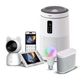 Xenon Smart Bebek Kamerası, Beyaz Gürültü Makinesi, Hava Temizleyici Ve Akıllı Ampul 4’Lü Set, Mobil Kontrol