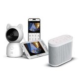 Xenon Smart Bebek Kamerası (Ekranlı) Ve Beyaz Gürültü Makinesi 2'Li Set, 3Mp, 21 Farklı Sesli Uyku Arkadaşı