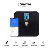 Xenon Smart Dijital Mobil Uygulama Denetimli Nabız Ölçer Akıllı Tartı, Yağ, Kemik, Kas Kütlesi Ölçen, Vücut Veri Analizi İçin Bluetooth Baskül, Apple Health/Google Fit Uyumlu