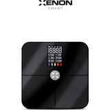 Xenon Smart Dijital Nabız Ölçerli Akıllı Tartı Yağ Kemik Kas Kütlesi Ölçen Vücut Veri Analiz Ölçümlü Akıllı Baskül X8702 - Siyah