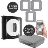 Xenon Smart Elo Ultra Sessiz Cam Temizleme Robotu Mobil Uygulama Kontrollü 3 Adet Yedek Mop Hediye