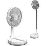 Xenon Smart Katlanabilir Vantilatör Doğal Rüzgar Şarj Edilebilir Bataryalı 4 Hız Kademeli Ultra Sessiz Taşınabilir Ayaklı Fan X6103 - Beyaz