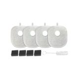 Xenon Smart Kedi Su Pınarı Filtresi X8652 ve X8653 Uyumlu | 4'lü Set Fırça ve Süngerli Yedek Parça X8783 [enerji Sınıfı A+]