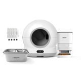 Xenon Smart Kedi Tuvaleti (Kameralı), Mama Kabı (Çelik Kase), Su Pınarı (Çelik) 3L Ve Yedek Filtre 4'Lü Set