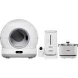 Xenon Smart Kedi Tuvaleti, Kameralı Mama Kabı ve Su Pınarı 3\'lü Set | Wifi, 72L Otomatik Kedi Tuvaleti, Gece Görüş, Mobil Kontrol