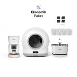 Xenon Smart Otomatik Kedi Tuvaleti (Kameralı), Mama Kabı (Kameralı), Su Pınarı (Kablosuz) Ve Filtre 4'Lü Set