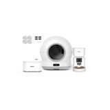 Xenon Smart Otomatik Kedi Tuvaleti, Otomatik Mama Kabı (Kameralı), Su Pınarı (Şeffaf) Ve Filtre 4'Lü Set