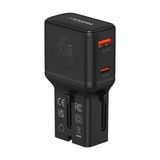 Xenon Smart Priz Dönüştürücü | 35W Gan Hızlı Şarj, 200+ Ülke, Usb-C & Usb-A, Pd Pps, Seyahat Adaptörü (X6407)
