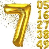 xesha 7 Yaş Doğum Günü Rakamlı Balon Yaş Günü Gold Renk Uçan Balon 102 cm Doğum Günü ve Parti Dekorasyonu Büyük Boy Folyo Balon 40 inç - 102 cm Doğum Günü Dekorasyonu Balon Yaş Sayı Helyum Balon 7 Rakamı