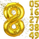 xesha 8 Yaş Doğum Günü Rakamlı Balon Yaş Günü Gold Renk Uçan Balon 102 cm Doğum Günü ve Parti Dekorasyonu Büyük Boy Folyo Balon 40 inç - 102 cm Doğum Günü Dekorasyonu Balon Yaş Sayı Helyum Balon 8 Rakamı