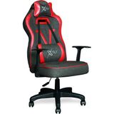 Xfly Vendetta Oyuncu Koltuğu Kırmızı Deri Gri Keten Kumaş Sabit Mekanizmalı Sandalye - 1509B0511 - Kırmızı - Gri