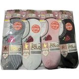 Xgri Polo 6'lı Bayan Desenli Patik Çorap Asorti - Çilek - 35 - 41