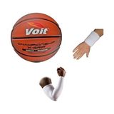 Xgrip Profesyonel 6 Numara Basketbol Topu +Basketbol Kolluğu+ Sporcu Havlu Bilekliği - Beyaz