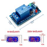 Xh-m131 Ldr Işık Kontollü Röle 5v Gündüz Gece Algılayıcı Röle Kartı
