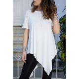Xhan 0YXK2-43358-52 Ekru Asimetrik Kadın Bluz