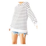 Xhan 0YZK8-10532 Beyaz Siyah Kadın Sweatshirt